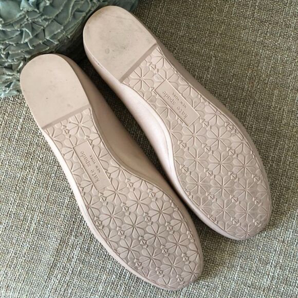 EUC Kate Spade Pale Vellum (Light Pink) Leather Keaton Ballet Flats Shoes Sz 9 M - Picture 6 of 12